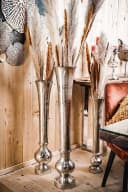 MichaelNoll Dekovase Aluminium Silber Bodenvase Handarbeit Bild 3