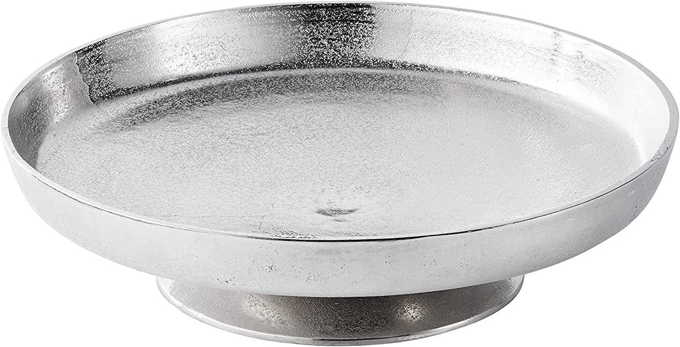 MichaelNoll Dekoschale Silber Aluminium RAW-Optik