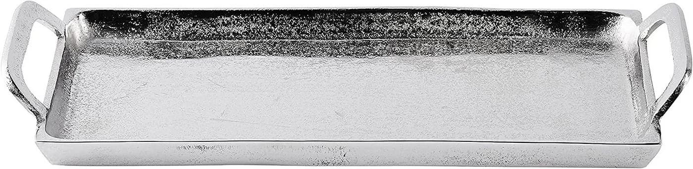MichaelNoll Dekotablett Aluminium Silber mit Griffen - Bild 2