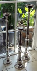 MichaelNoll Kerzenständer Silber Aluminium XXL Deko Bild 1