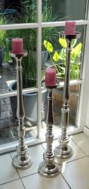 MichaelNoll Kerzenständer Silber Aluminium XXL Deko Bild 2