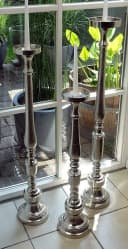 MichaelNoll Kerzenständer Silber Aluminium XXL Deko Bild 3