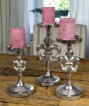 MichaelNoll Kerzenständer 3er Set Lilie Aluminium Silber Bild 1