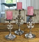 MichaelNoll Kerzenständer 3er Set Lilie Aluminium Silber Bild 2