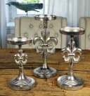 MichaelNoll Kerzenständer 3er Set Lilie Aluminium Silber Bild 3