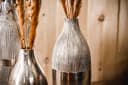 MichaelNoll Dekovase 3er Set Aluminium Silber RAW Optik Bild 5