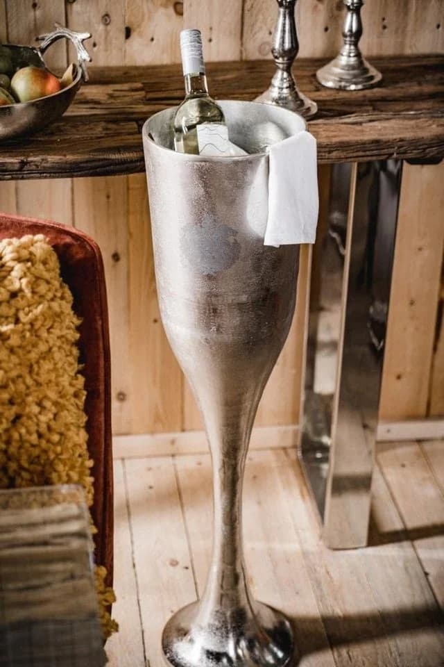 MichaelNoll Champagnerkühler auf Standfuß Aluminium Silber - Bild 3