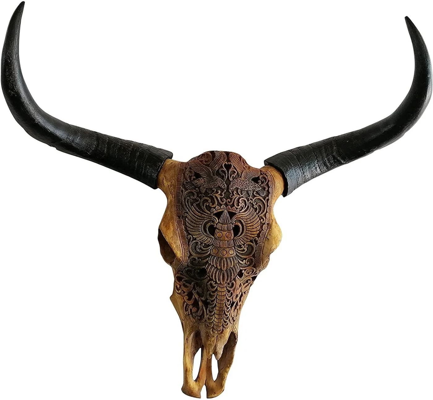 MichaelNoll Wanddekoobjekt Stierkopf Bullenschädel Polyresin Riesig