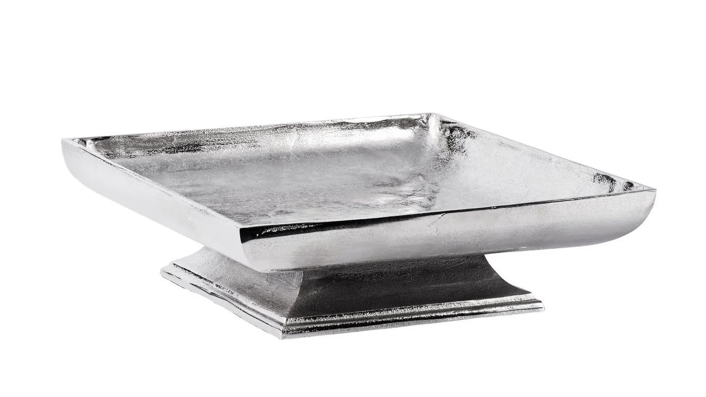 MichaelNoll Dekoschale Aluminium Silber Handarbeit