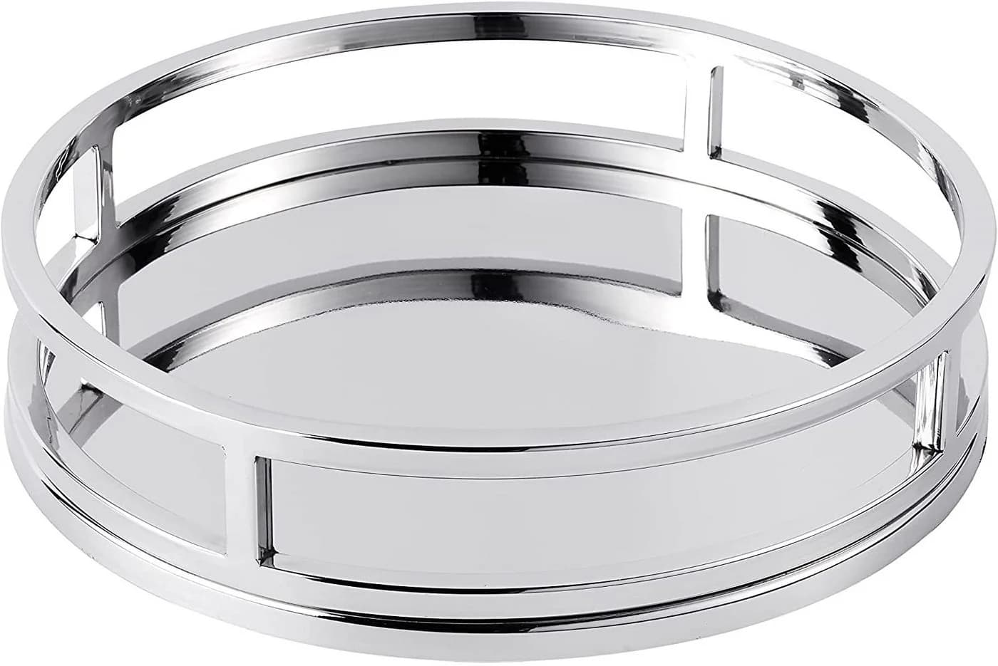 MichaelNoll Dekotablett Edelstahl Rund Silber 30 cm - Bild 2