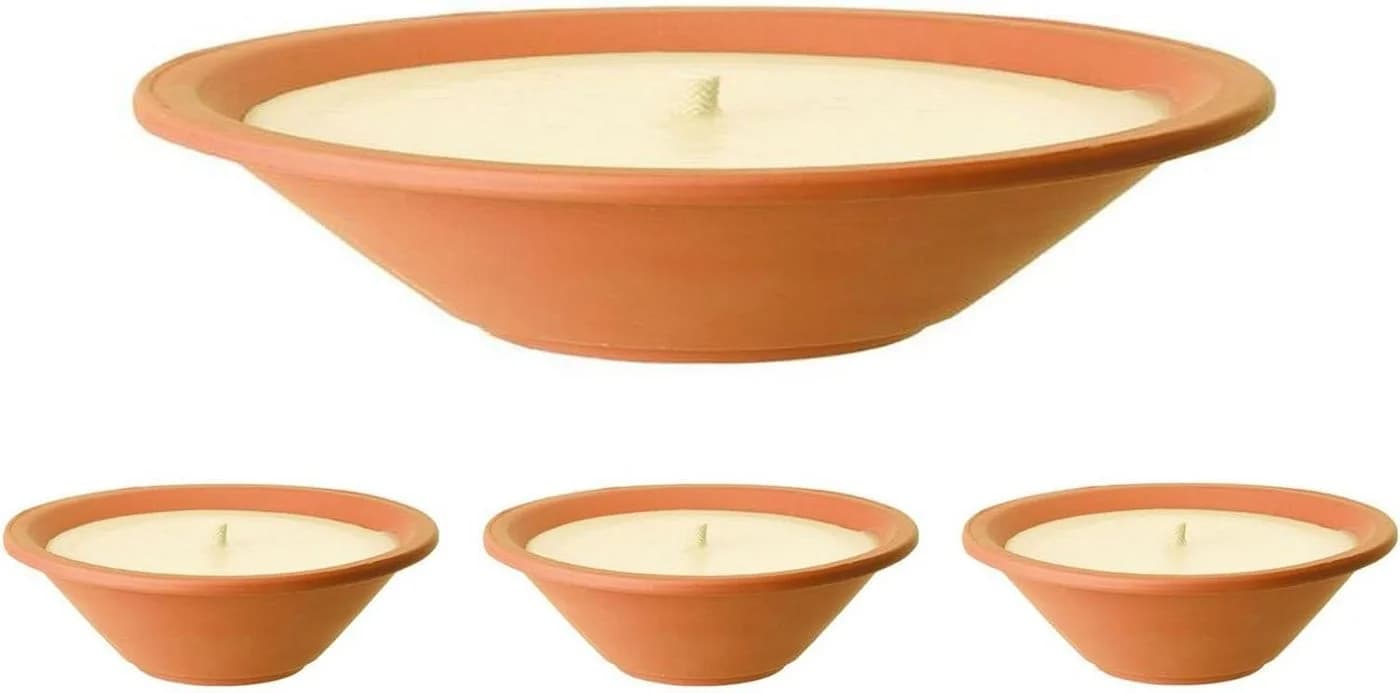 MichaelNoll Outdoorkerze Flammschalen 4 Stück Terracotta - Bild 2