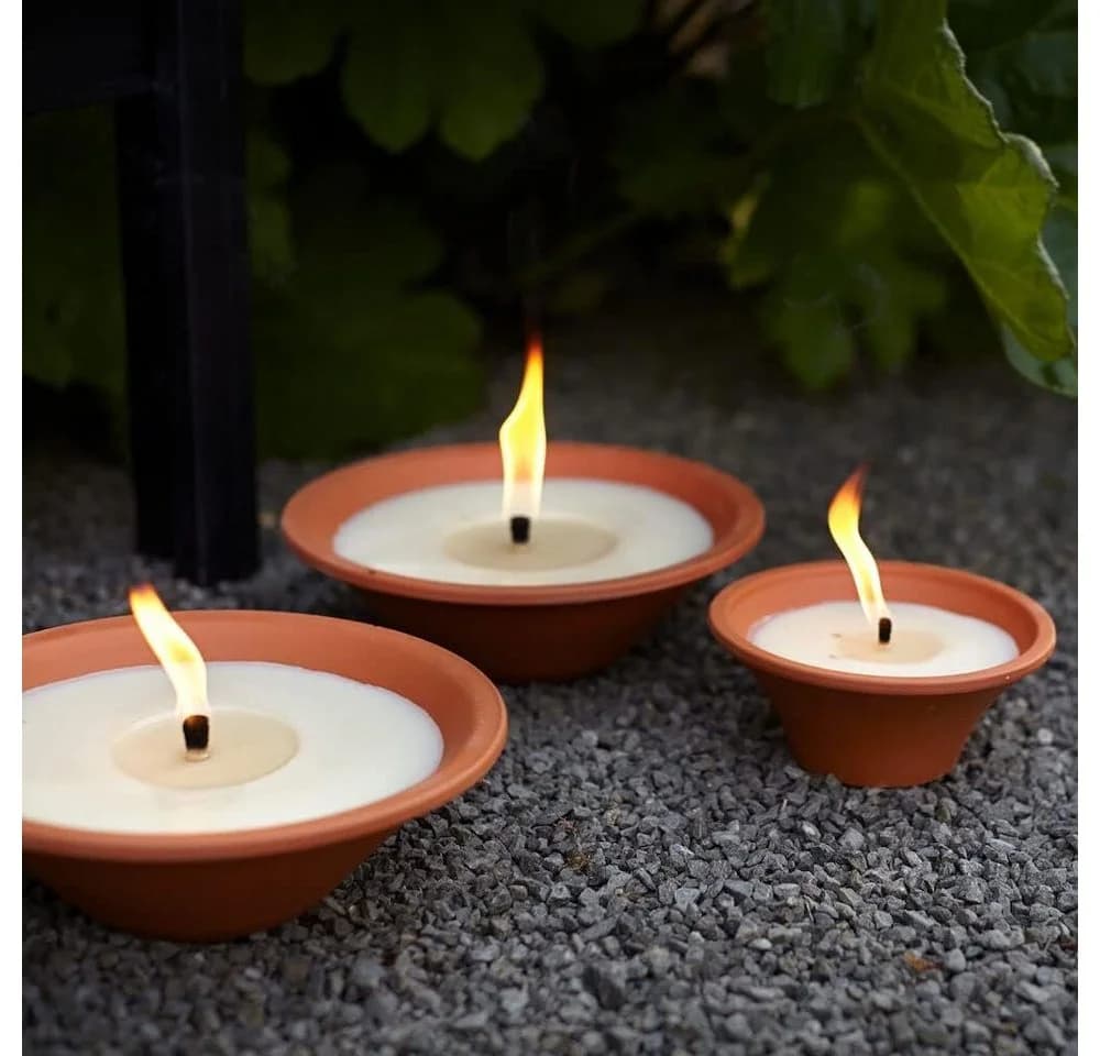 MichaelNoll Outdoorkerze Flammschalen 4 Stück Terracotta - Bild 3