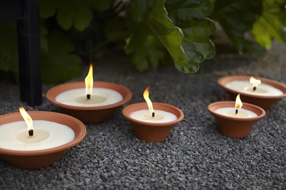 MichaelNoll Outdoorkerze Flammschalen 4 Stück Terracotta - Bild 4