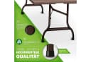 tillvex Gartentisch Klapptisch Braun Rattan-Look 180cm Bild 3