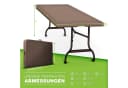 tillvex Gartentisch Klapptisch Braun Rattan-Look 180cm Bild 5