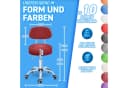 TRESKO Drehhocker Rollhocker mit Lehne, Arbeitshocker höhenverstellbar 46-58 cm, Bürostuhl mit Rollen Bild 1
