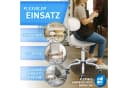 TRESKO Drehhocker mit Lehne höhenverstellbar Beige Bild 4