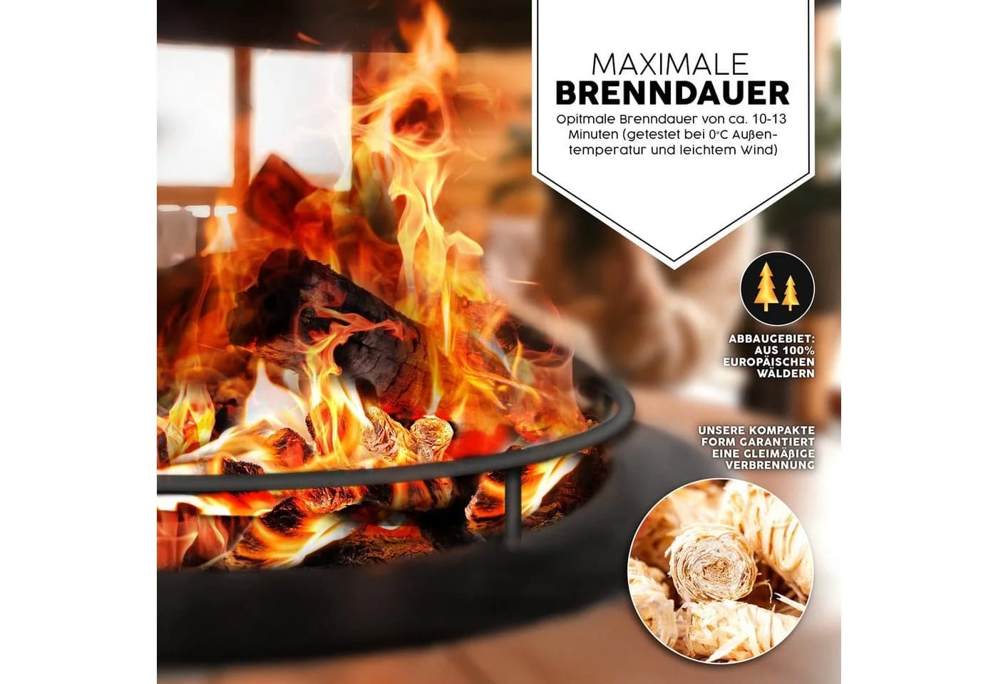 grillas BIO Anzünder Holzwolle Kaminanzünder 200-tlg.