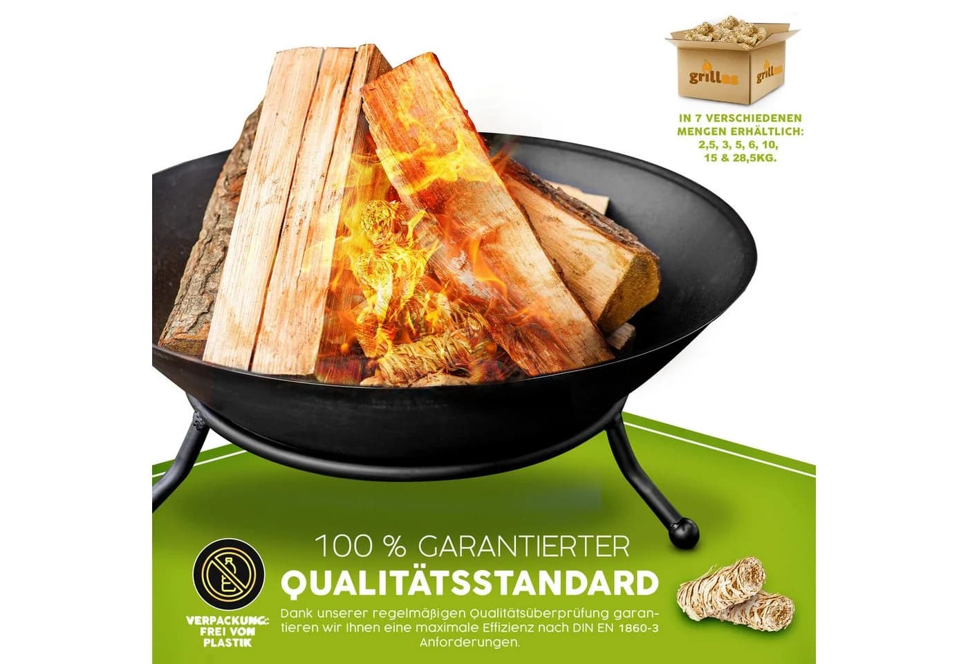 grillas BIO Anzünder Holzwolle Kaminanzünder 200-tlg. - Bild 3