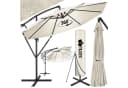 tillvex Sonnenschirm 300 cm Kurbel Ampelschirm Beige Aluminium Bild 2