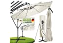 tillvex Sonnenschirm LED Solar 3m Beige Aluminium Bild 2