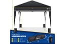 tillvex Pavillon 3x3m Wasserdicht Schwarz UV50+ Schutz Bild 1