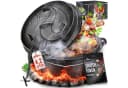 grillas Dutch Oven Set mit Deckelheber & Rezeptbuch - Gusseisen Feuertopf Bild 2