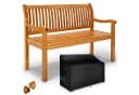 tillvex Gartenbank Massivholz Braun Wetterfest Parkbank Bild 2