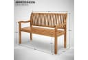 tillvex Gartenbank Holz Parkbank Massiv Sitzbank wetterfest Bild 5