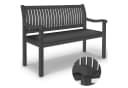 tillvex Gartenbank Massivholz 320 kg belastbar wetterfest Braun/Grau Bild 2
