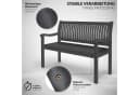 tillvex Gartenbank Massivholz 320 kg belastbar wetterfest Braun/Grau Bild 3