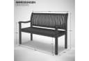 tillvex Gartenbank Massivholz 320 kg belastbar wetterfest Braun/Grau Bild 5