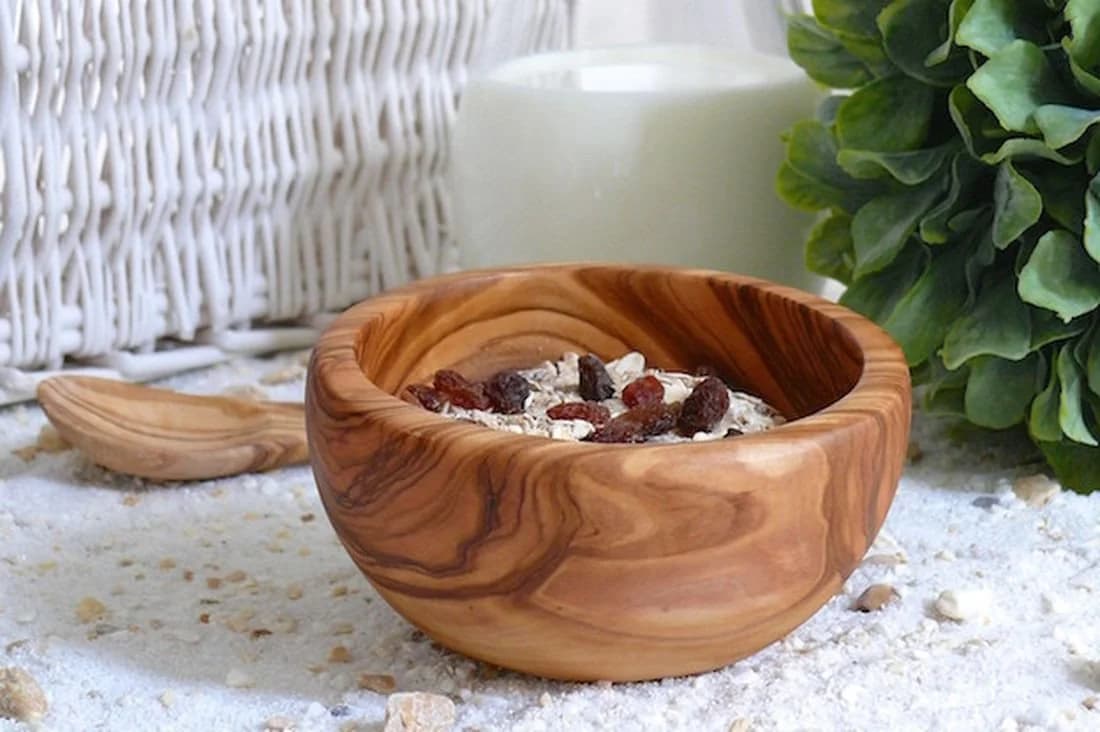 Olivenholz-erleben Müslischale aus Olivenholz Ø 14 cm