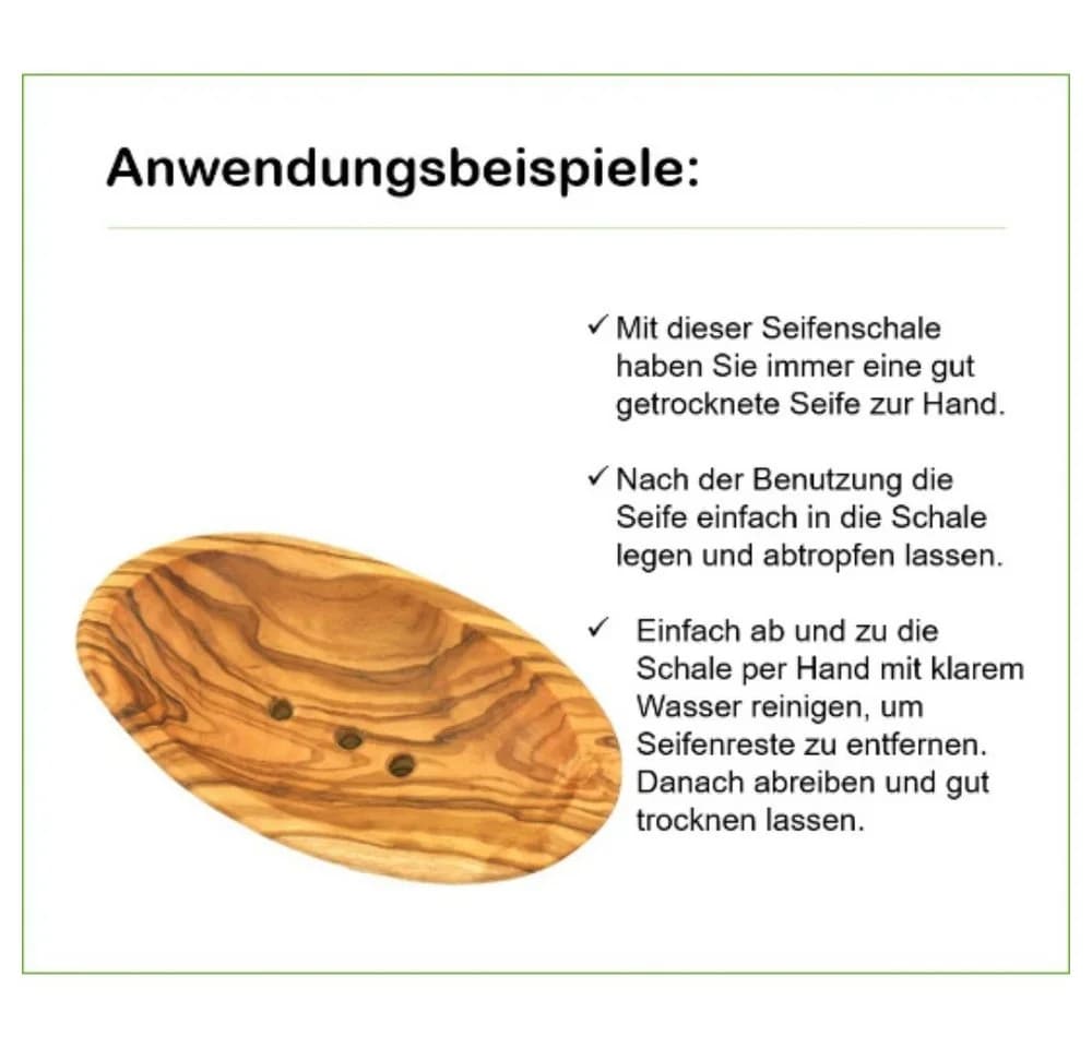 Olivenholz-erleben Seifenschale Oval Braun Massivholz - Bild 5