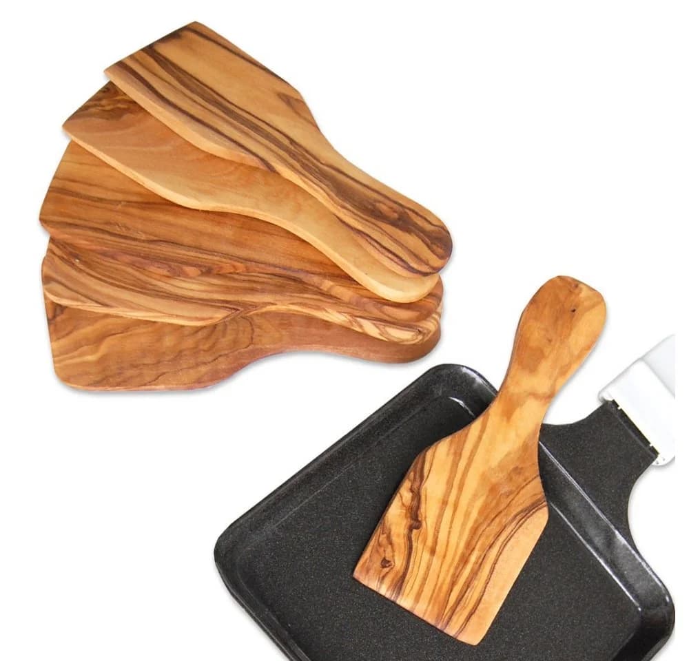 Olivenholz-erleben Raclette-Schaber 6er Set aus Olivenholz - Bild 2