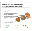 Olivenholz-erleben Raclette-Schaber 6er Set aus Olivenholz Bild 3
