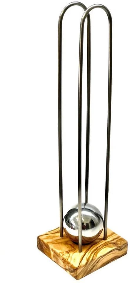 Nussknacker Olivenholz Edelstahl braun Handarbeit - Bild 3