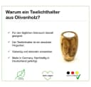 Olivenholz-erleben Teelichthalter SÜßER TRAUM Olivenholz 3er Set Bild 4