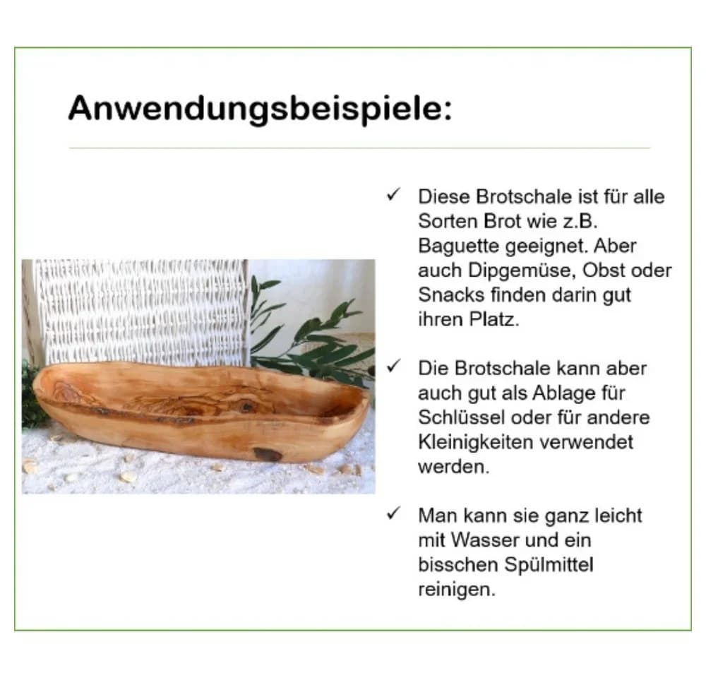 Olivenholz-erleben Brotschale Olivenholz Natur 25-34 cm - Bild 5