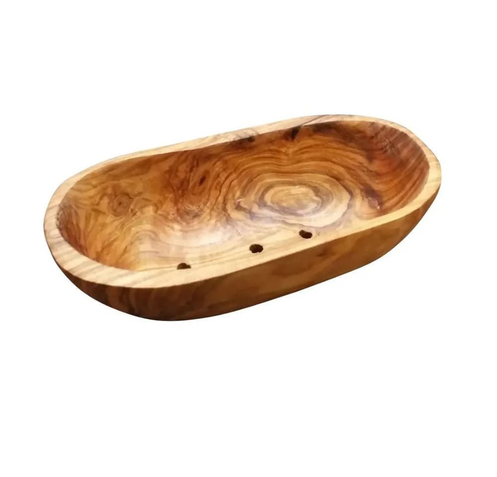 Olivenholz-erleben Seifenschale Oval Tief Mediterranes Design