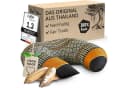 livasia Nackenhörnchen Reisekissen Schwarz/Orange Kapok vegan Bild 2