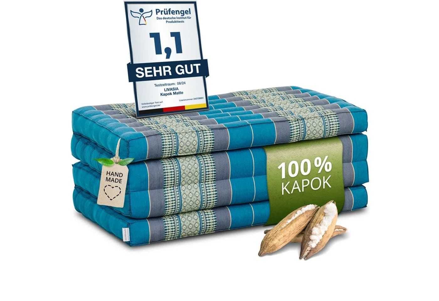 livasia Klappmatratze 80 cm Kapok Vegan Orientalisch - Bild 2