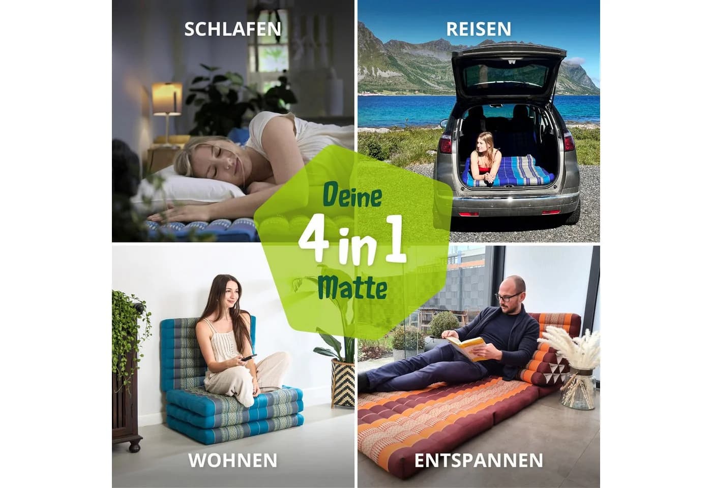 livasia Klappmatratze 80 cm Kapok Vegan Orientalisch - Bild 3