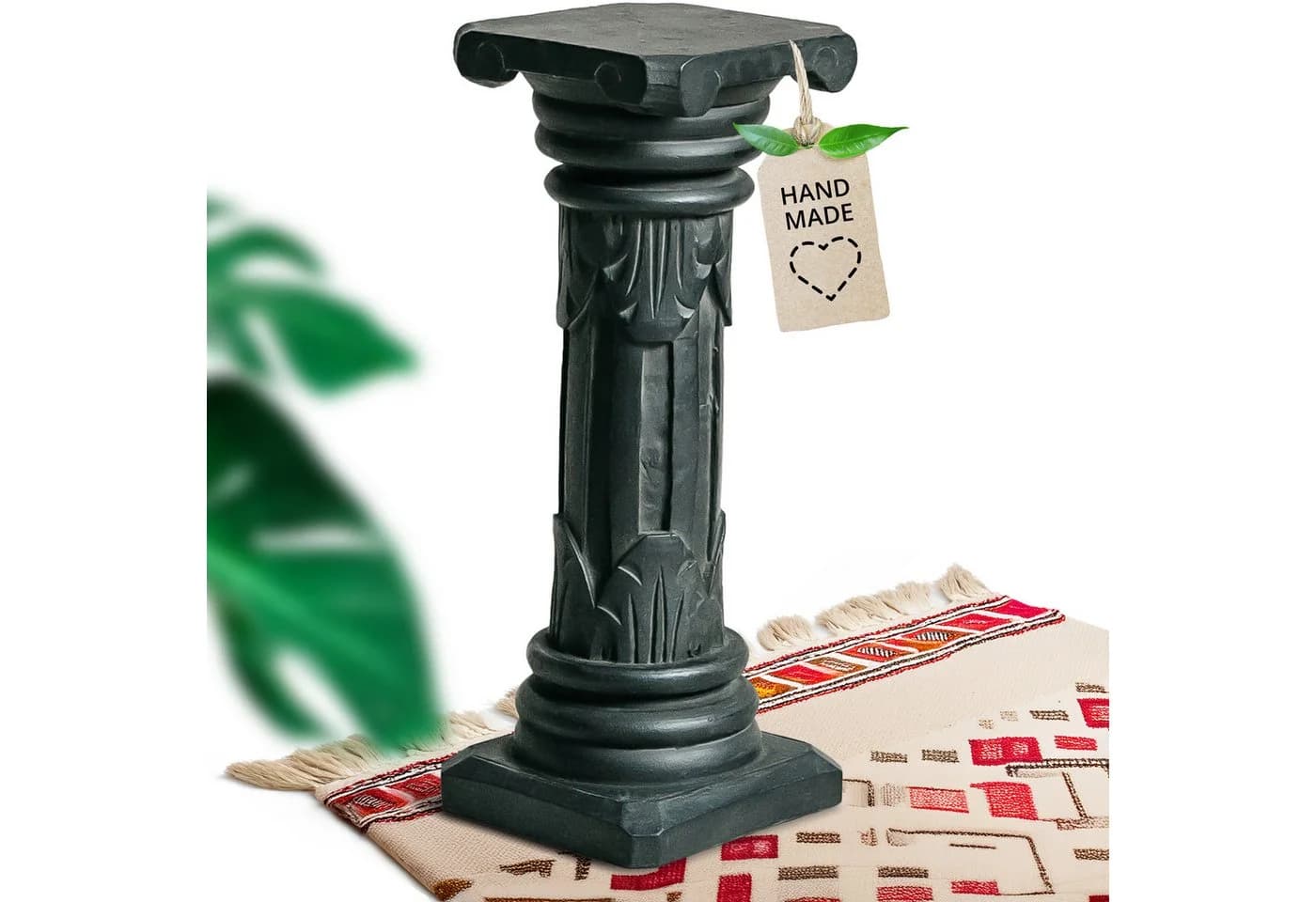 livasia Dekosäule Balinesische Holzsäule mit Schnitzerei antik - Bild 2