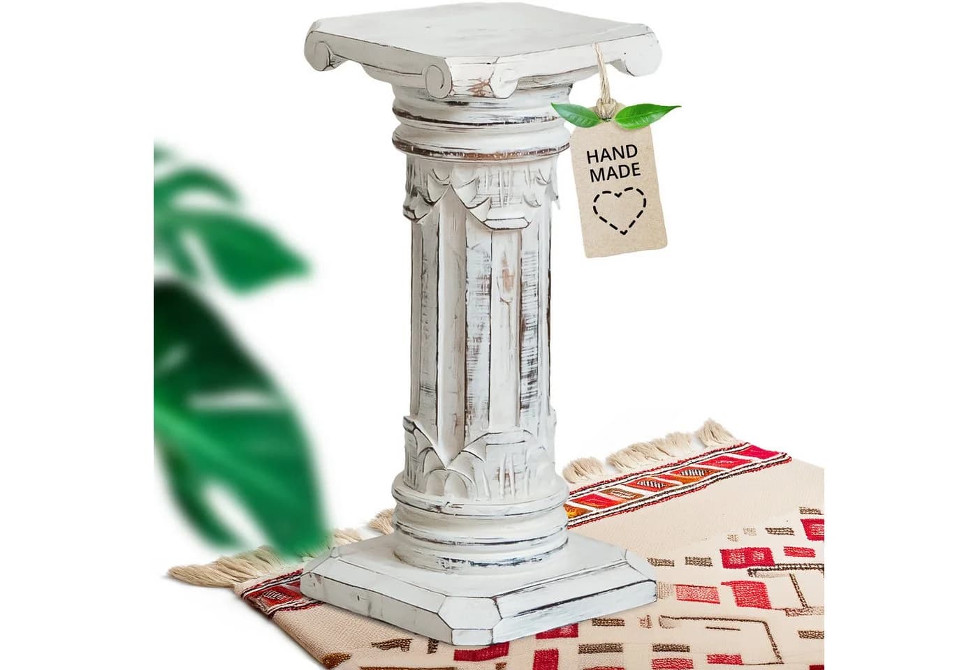 livasia Dekosäule Balinesische Säule aus Holz mit Schnitzerei antik - Bild 2