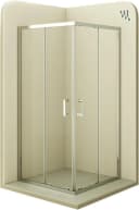 i-flair Eckdusche Schiebetür DIANA 70x70 cm ESG Glas silber Bild 2