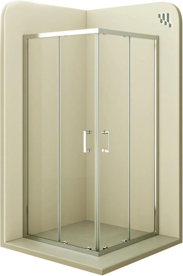 i-flair Eckdusche Schiebetür DIANA 70x70 cm ESG Glas silber - Bild 2
