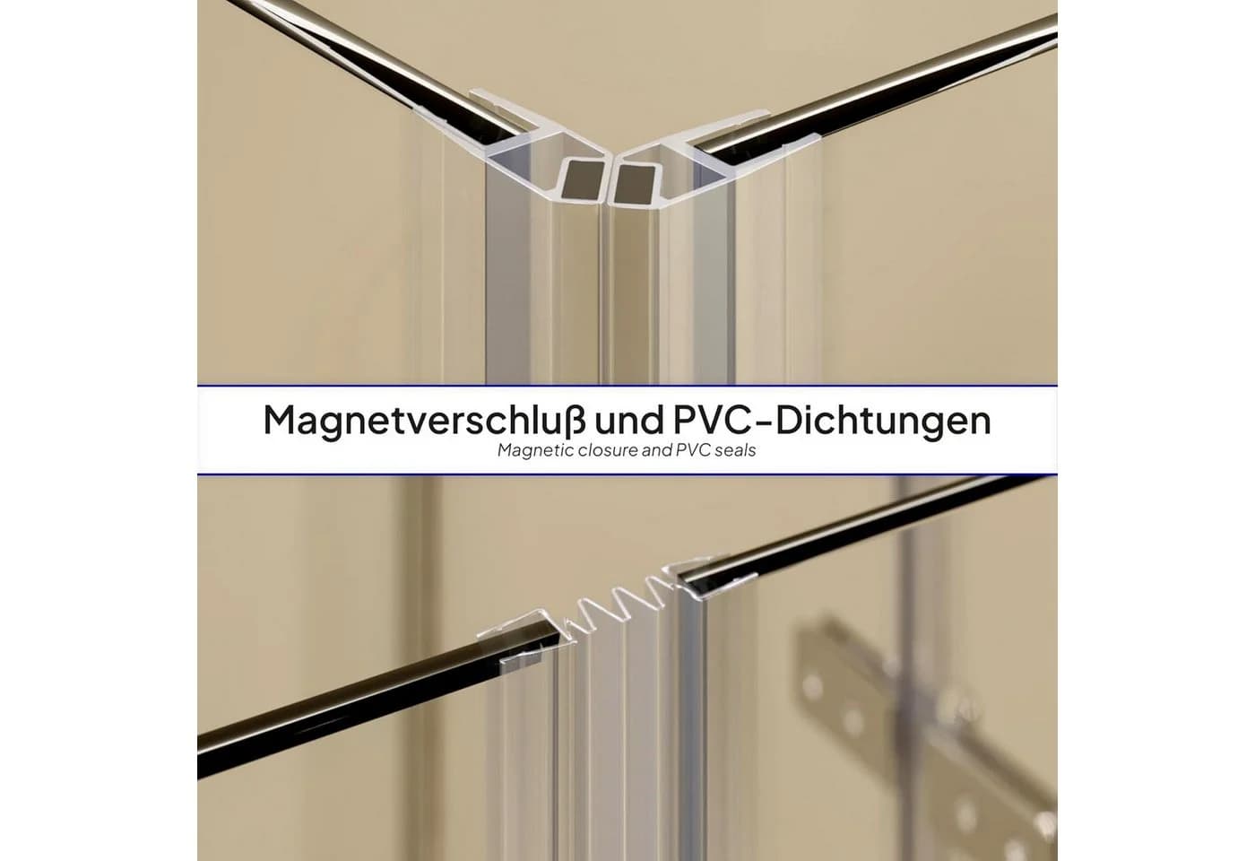 i-flair Eckdusche Alice ESG Glas Silber - Bild 5