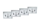 TRIO Leuchten LED Einbaustrahler 4er-Set Dimmbar Warmweiß Silber Bild 2