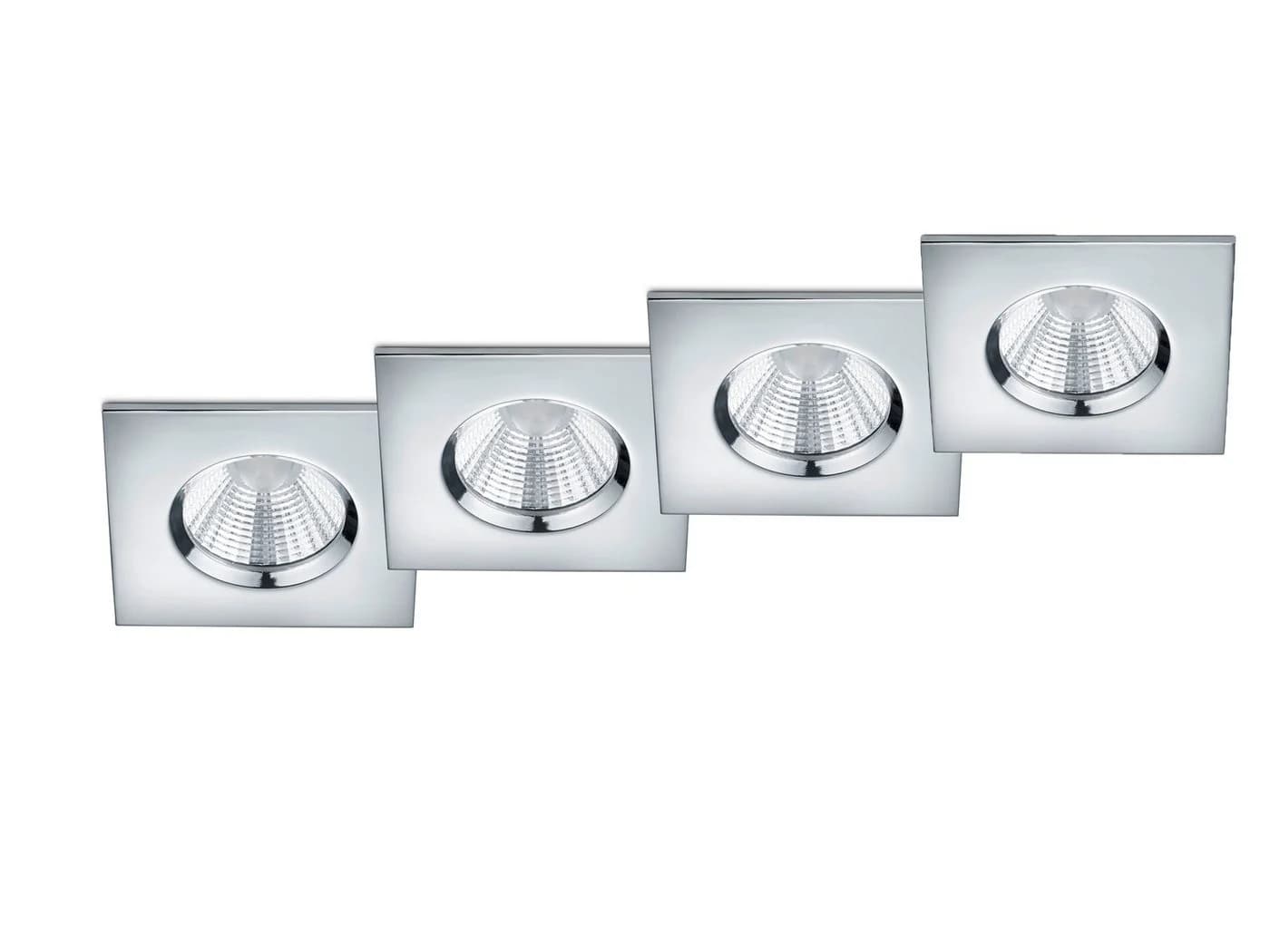 TRIO Leuchten LED Einbaustrahler 4er-Set Dimmbar Warmweiß Silber - Bild 2